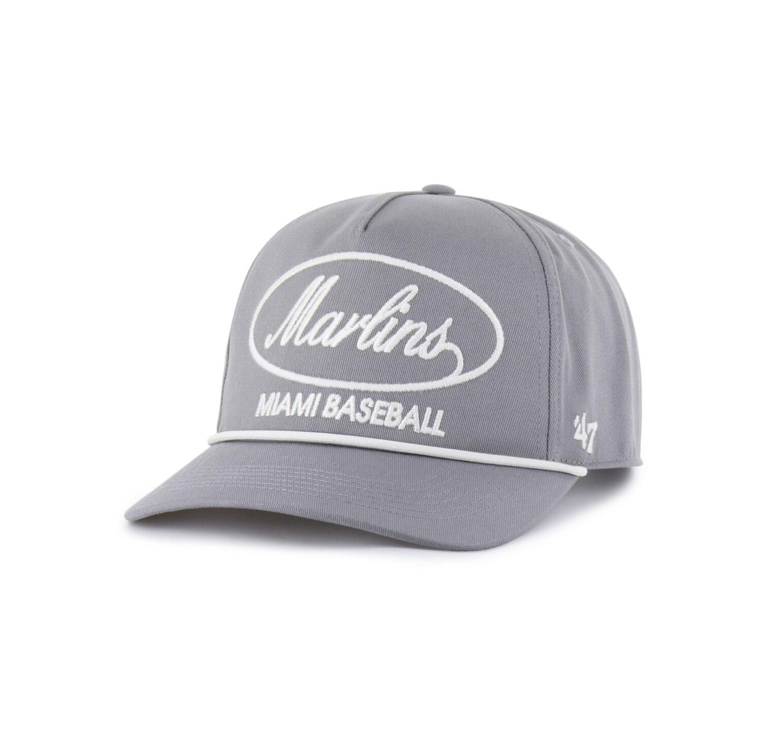 Men's Gray Miami Marlins Foundational Hitch Adjustable Hat
