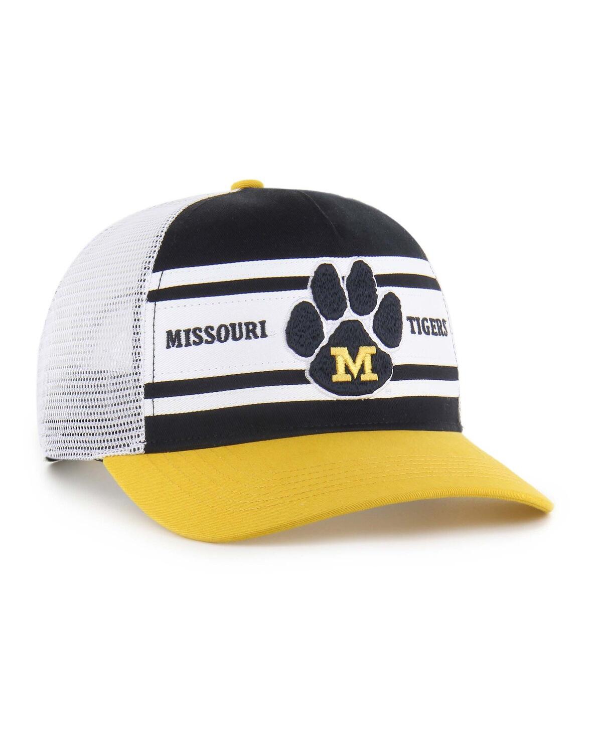 '47 Brand Big Boys and Girls Black/Gold Missouri Tigers Super Stripe Hitch Adjustable Trucker Hat