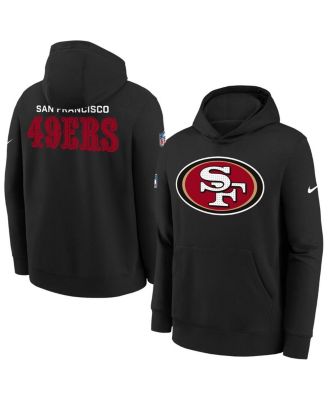 Nike - Big Boys and Girls Black San Francisco 49ers Sideline Club Fleece Hoodie