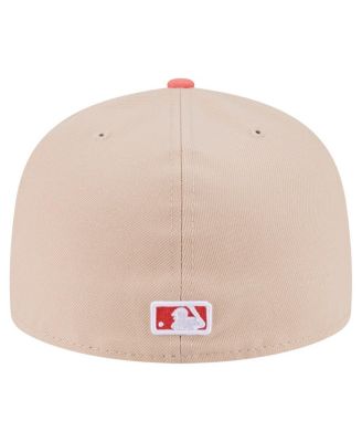 Men's Light Beige/Coral Baltimore Orioles Two-Tone Color Pack A-Frame 59FIFTY Fitted Hat