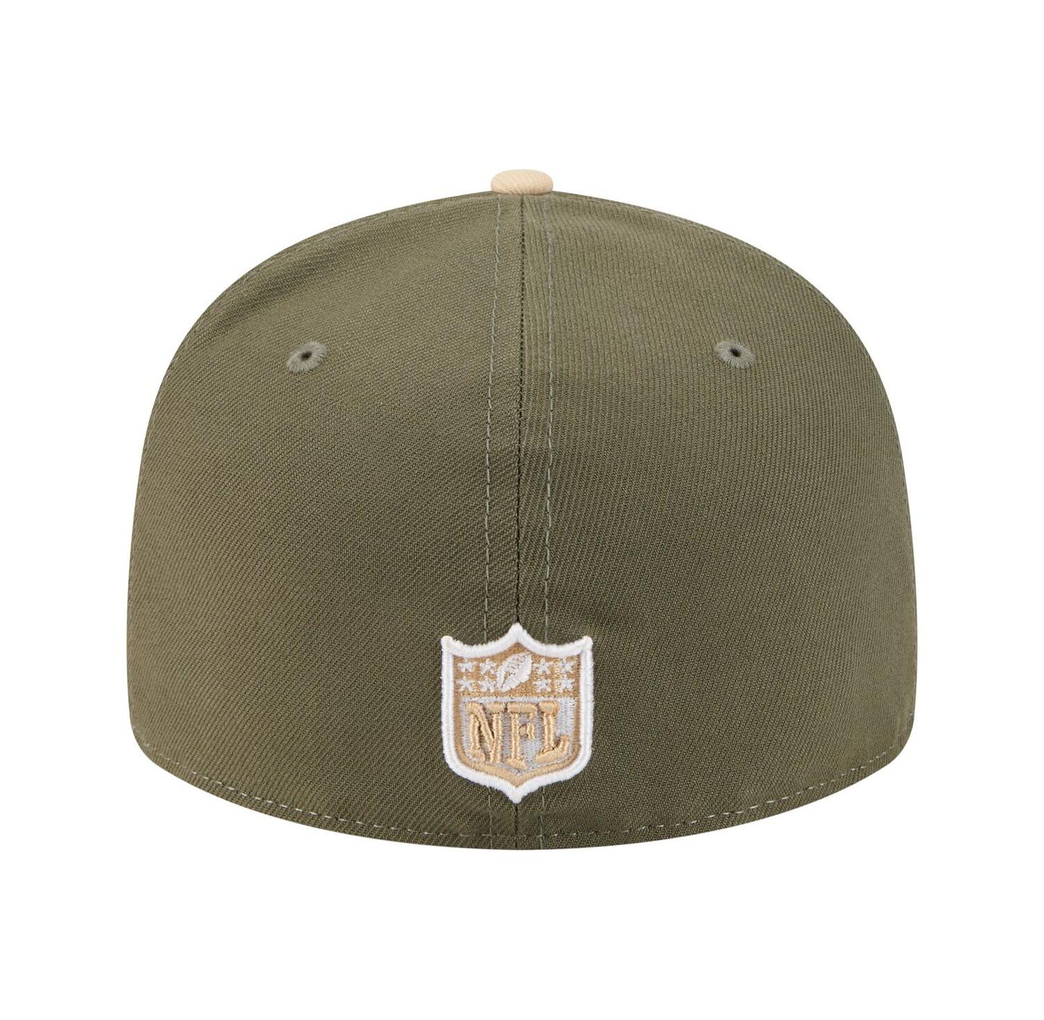 Men's Light Beige/Olive Green Bay Packers Two-Tone Color Pack Split Panel 59FIFTY Fitted Hat