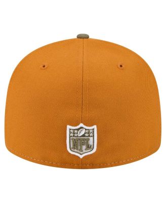 Men's&nbsp;Olive/Brown Kansas City Chiefs Two-Tone Color Pack Split Panel 59FIFTY Fitted Hat
