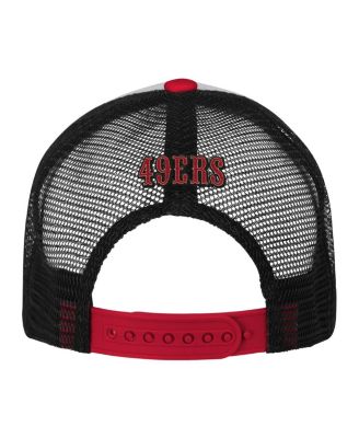 Big Boys and Girls White/Scarlet San Francisco 49ers Essentials Trucker Adjustable Hat