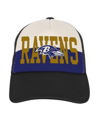 Men's White/Black Baltimore Ravens Modern Fan Trucker Adjustable Hat