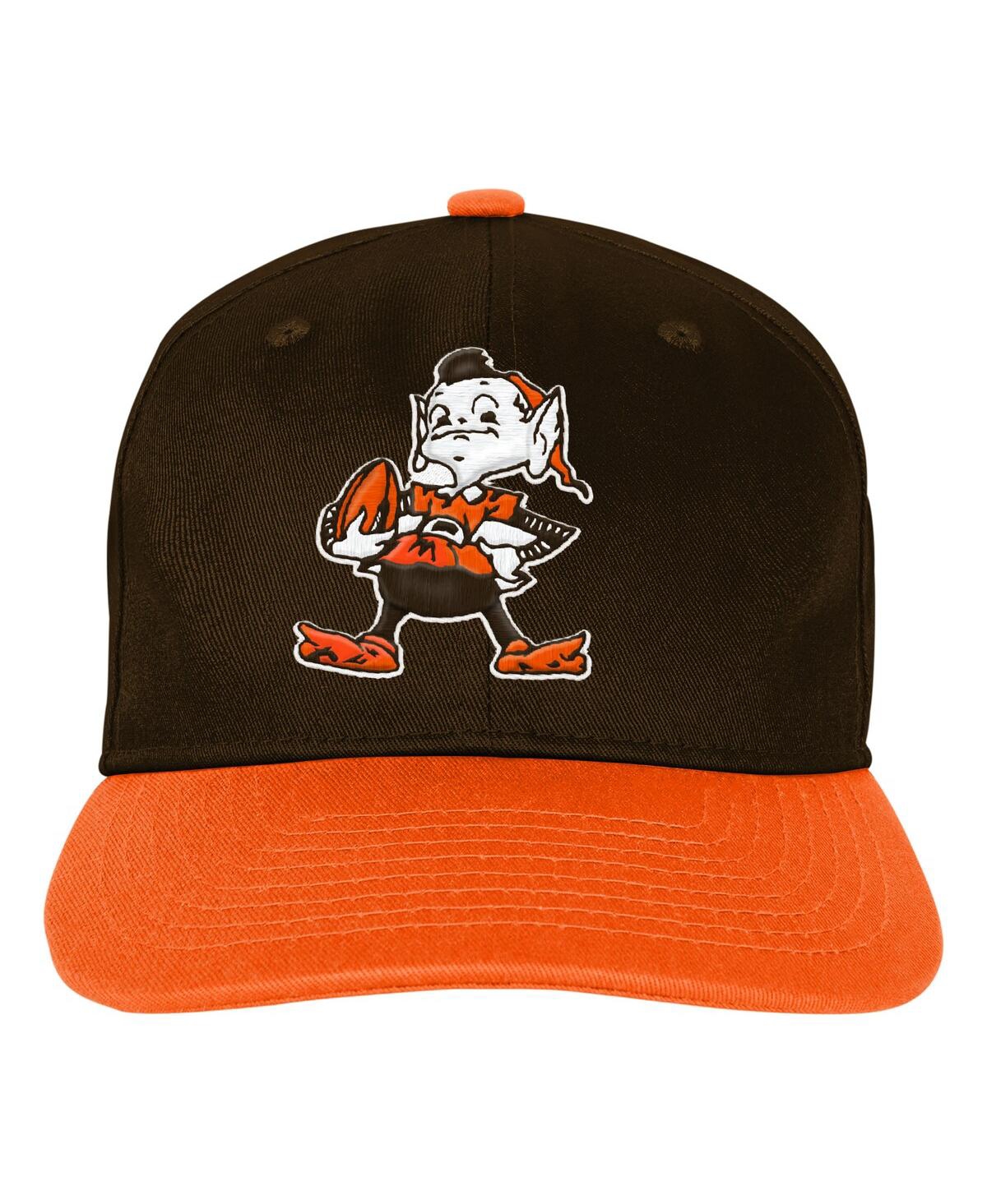 Outerstuff Big Boys And Girls Brown Cleveland Browns True Retro Adjustable Hat In Brown