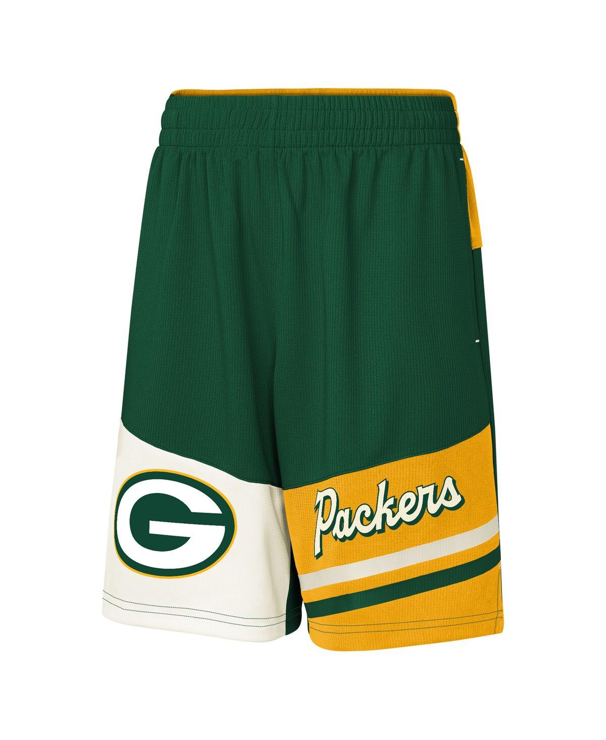Outerstuff Big Boys And Girls Green Bay Packers Fandemonium Mesh Shorts In Multi