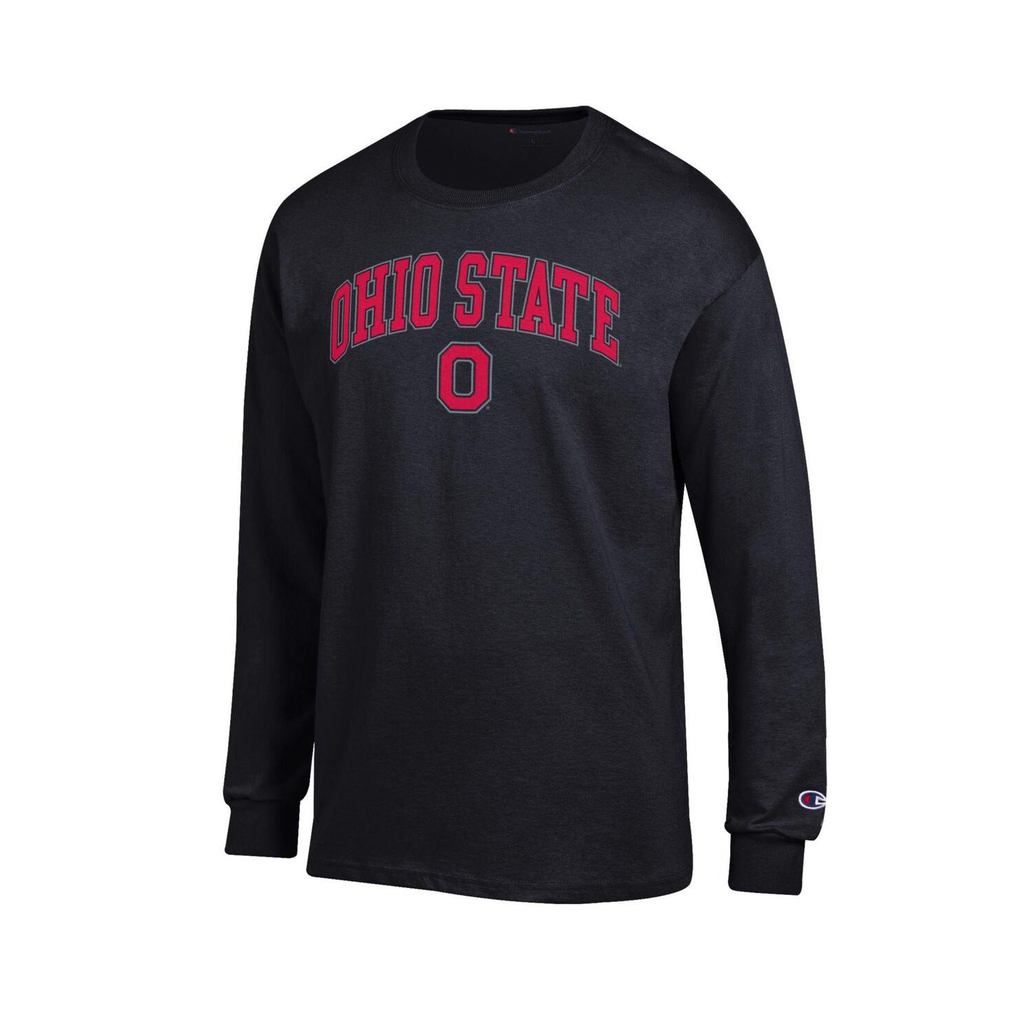 Men's Scarlet Ohio State Buckeyes Arch Over Logo Long Sleeve T-Shirt
