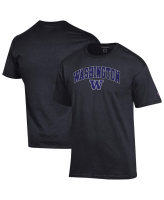 Champion - Men's Black Washington Huskies Arched Logo T-Shirt