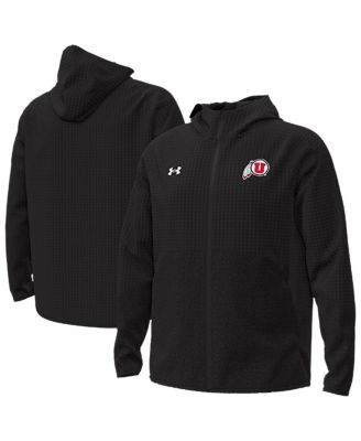 Under Armour - Men's Black Utah Utes Unstoppable Raglan Full-Zip Jacket