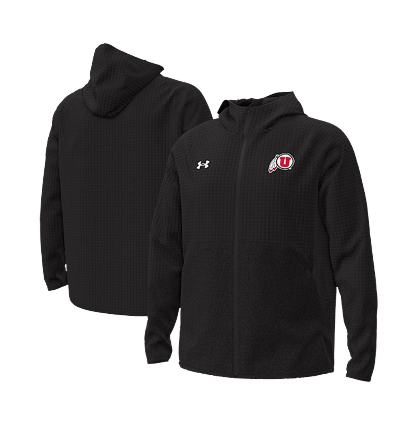 Мужская куртка Under Armour Black Utah Utes Unstoppable Raglan Full-Zip — фото 1