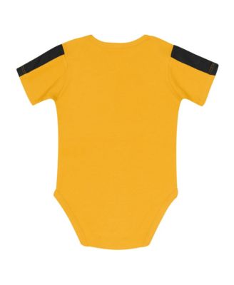 Baby Boys and Girls 3-Piece Black/Gold Iowa Hawkeyes Double Down Creeper and Pants Set