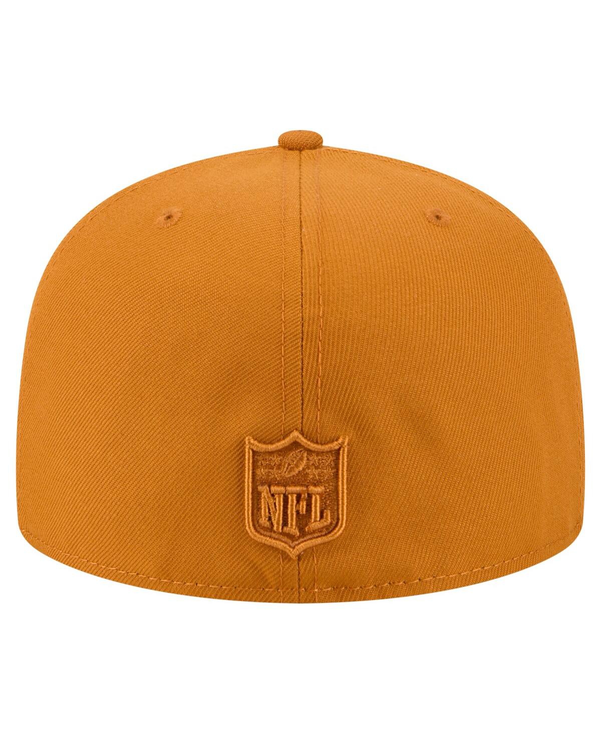 New Era Men'sâ Brown Atlanta Falcons Color Pack A-frame 59fifty Fitted Hat In Yellow