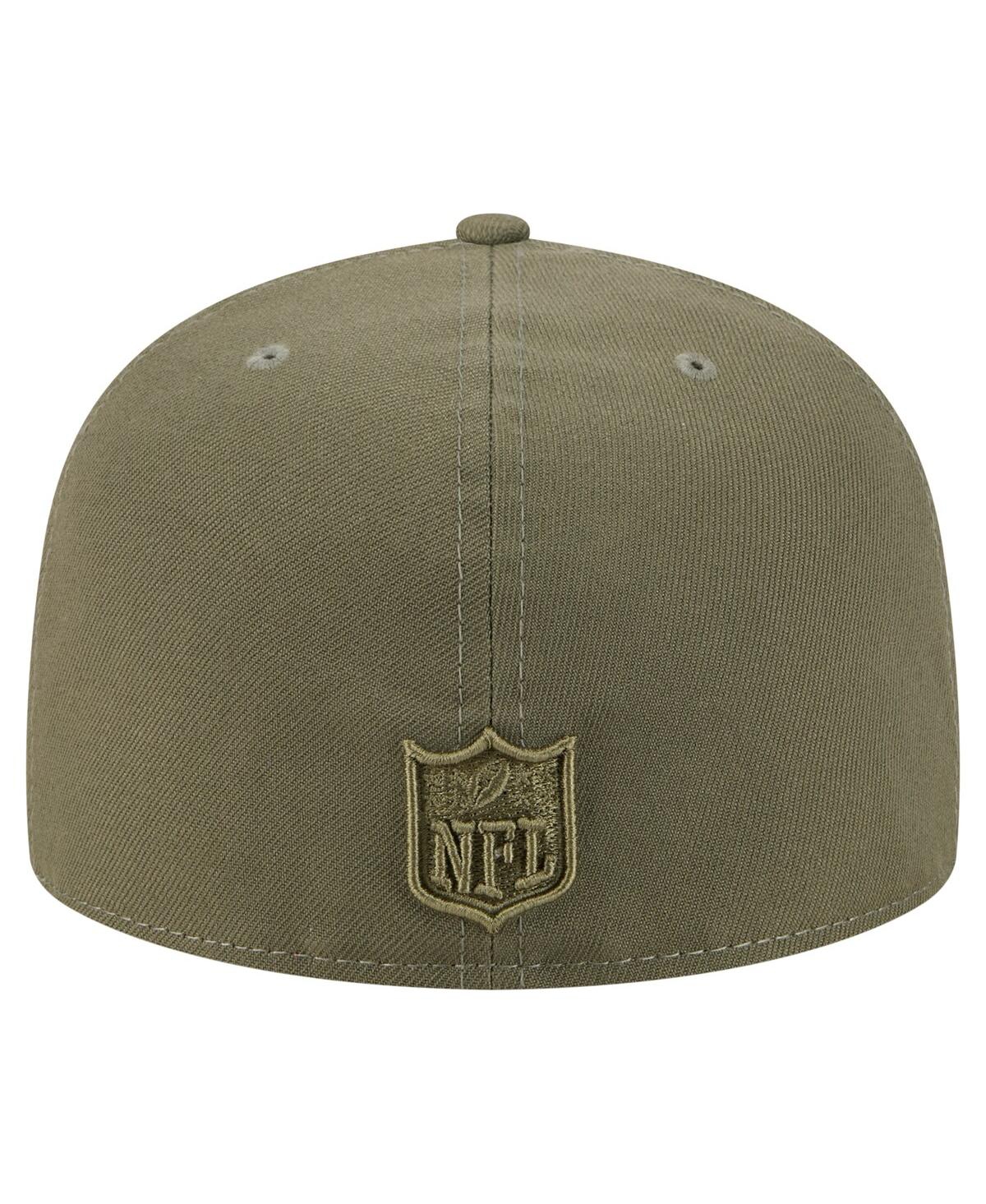 New Era Men'sâ Olive Houston Texans Color Pack A-frame 59fifty Fitted Hat In Green