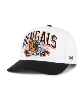 '47 Brand - Big Boys and Girls&nbsp;White/Black Cincinnati Bengals Prime Play Hitch Adjustable Hat