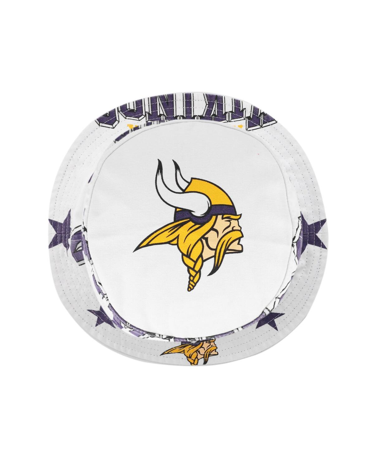 47 Brand Women's White Minnesota Vikings Energize Bucket Hat In White