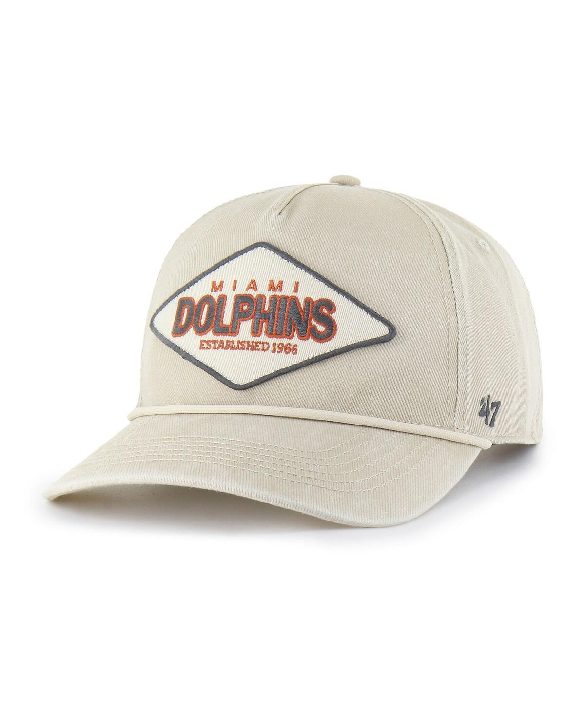 47 Brand Men's Khaki Miami Dolphins Cairn Hitch Adjustable Hat In Neutral