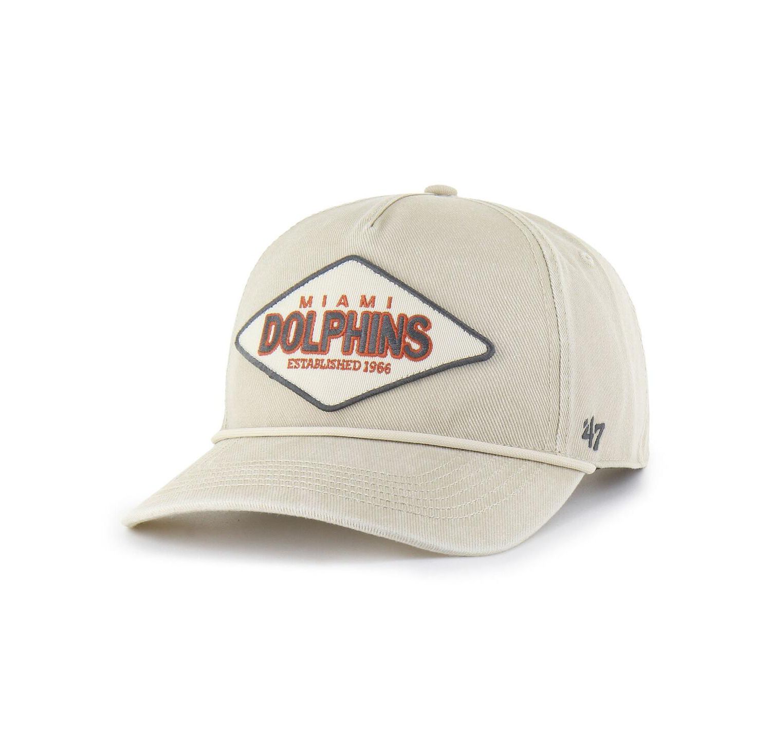 Men's Khaki Miami Dolphins Cairn Hitch Adjustable Hat