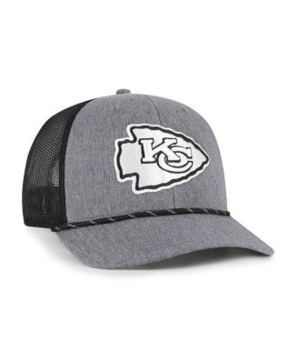 Men's Heather Charcoal Kansas City Chiefs Carbon Rope Trucker Adjustable Hat