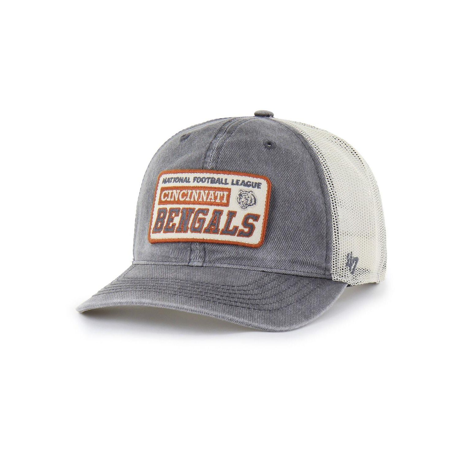 Men's Charcoal Cincinnati Bengals Canteen Relaxed Trucker Adjustable Hat