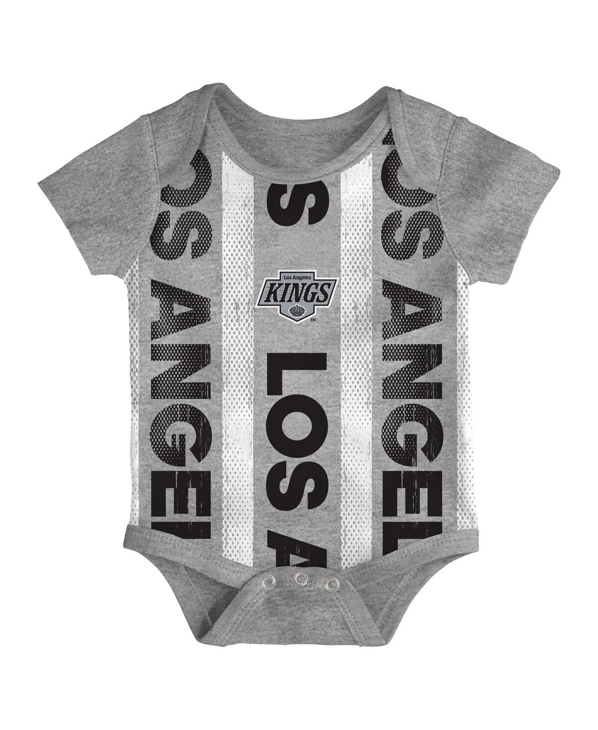 Outerstuff Baby Boys and Girls 3-Pack Los Angeles Kings Loyal Buddies Bodysuit Set