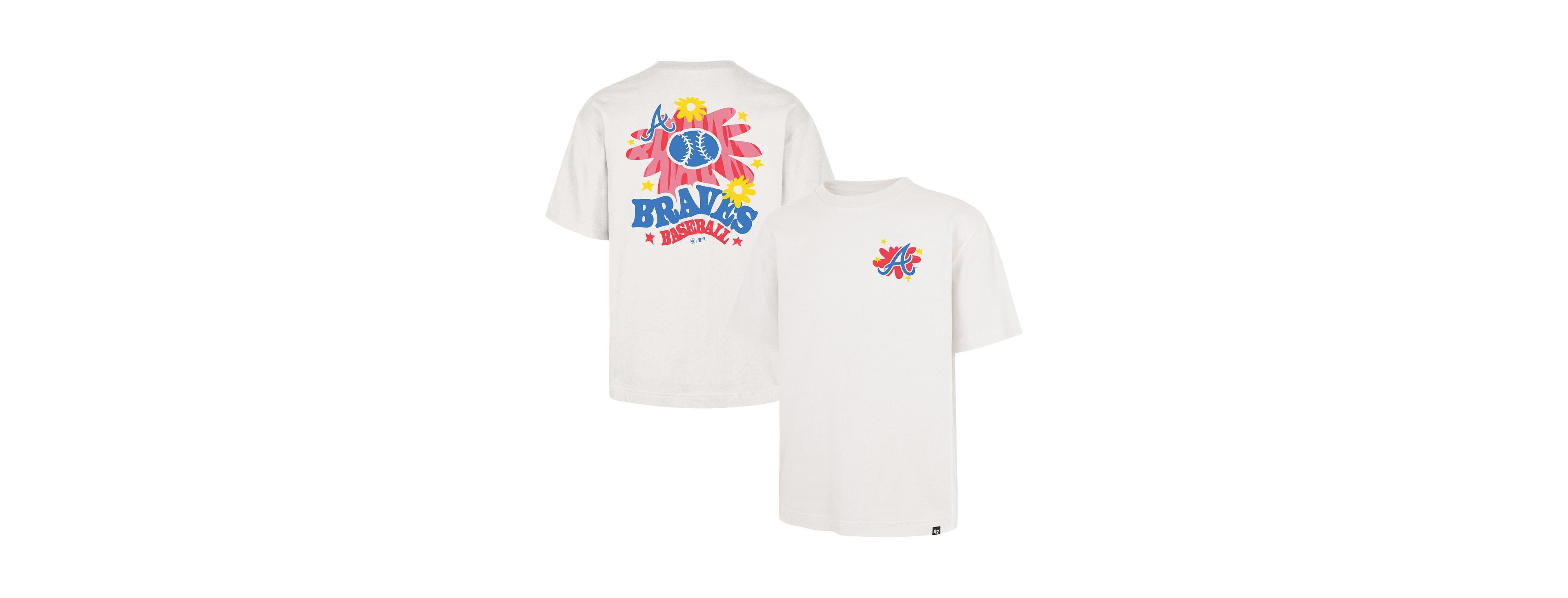 '47 Brand Men's Cream Atlanta Braves Flora Foundation T-Shirt