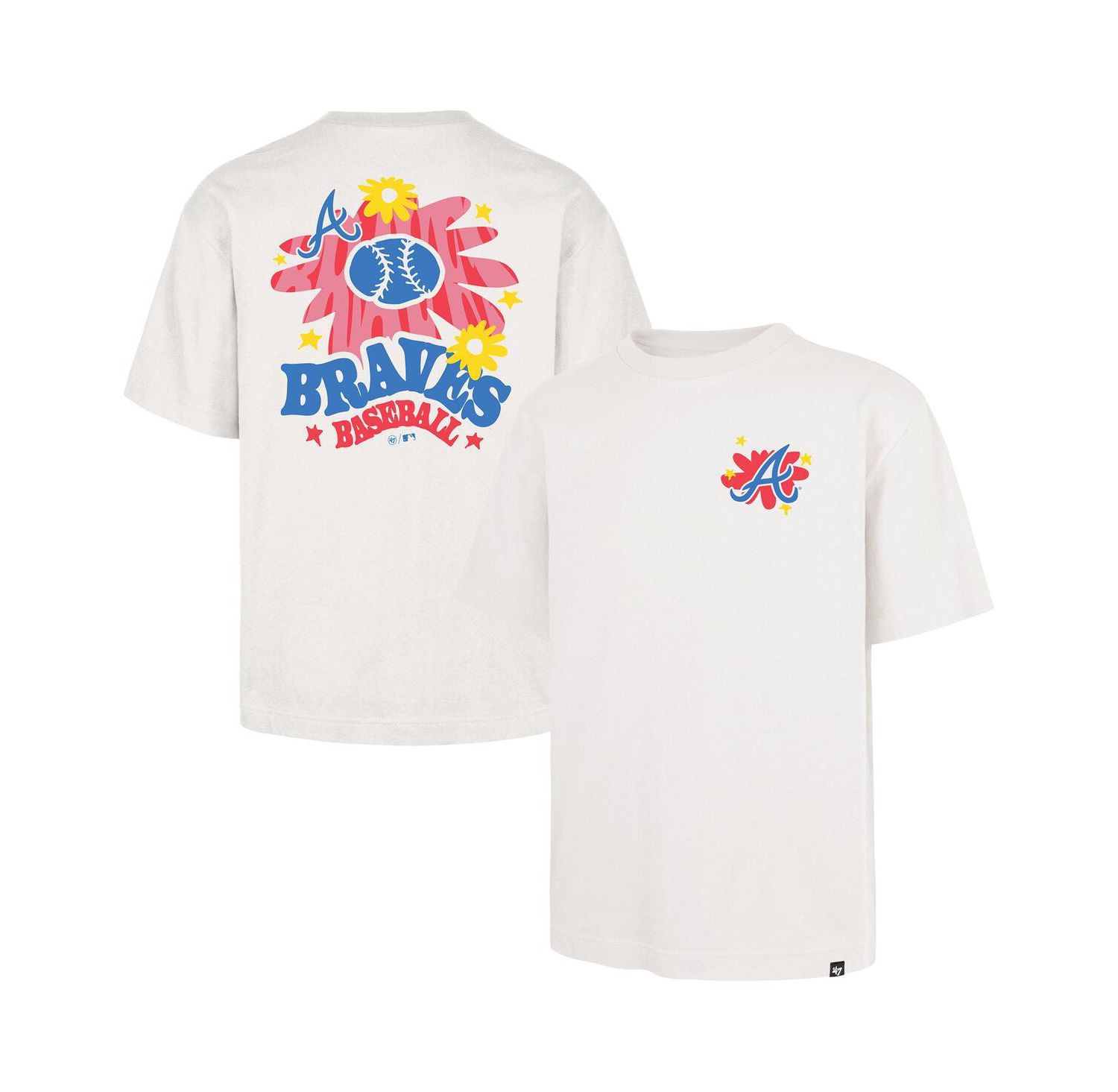 Men's Cream Atlanta Braves Flora Foundation T-Shirt