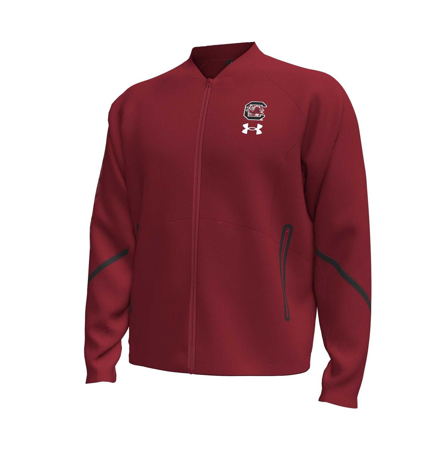 Мужская куртка Under Armour Garnet South Carolina Gamecocks Unstoppable Full-Zip Bomber — фото 3