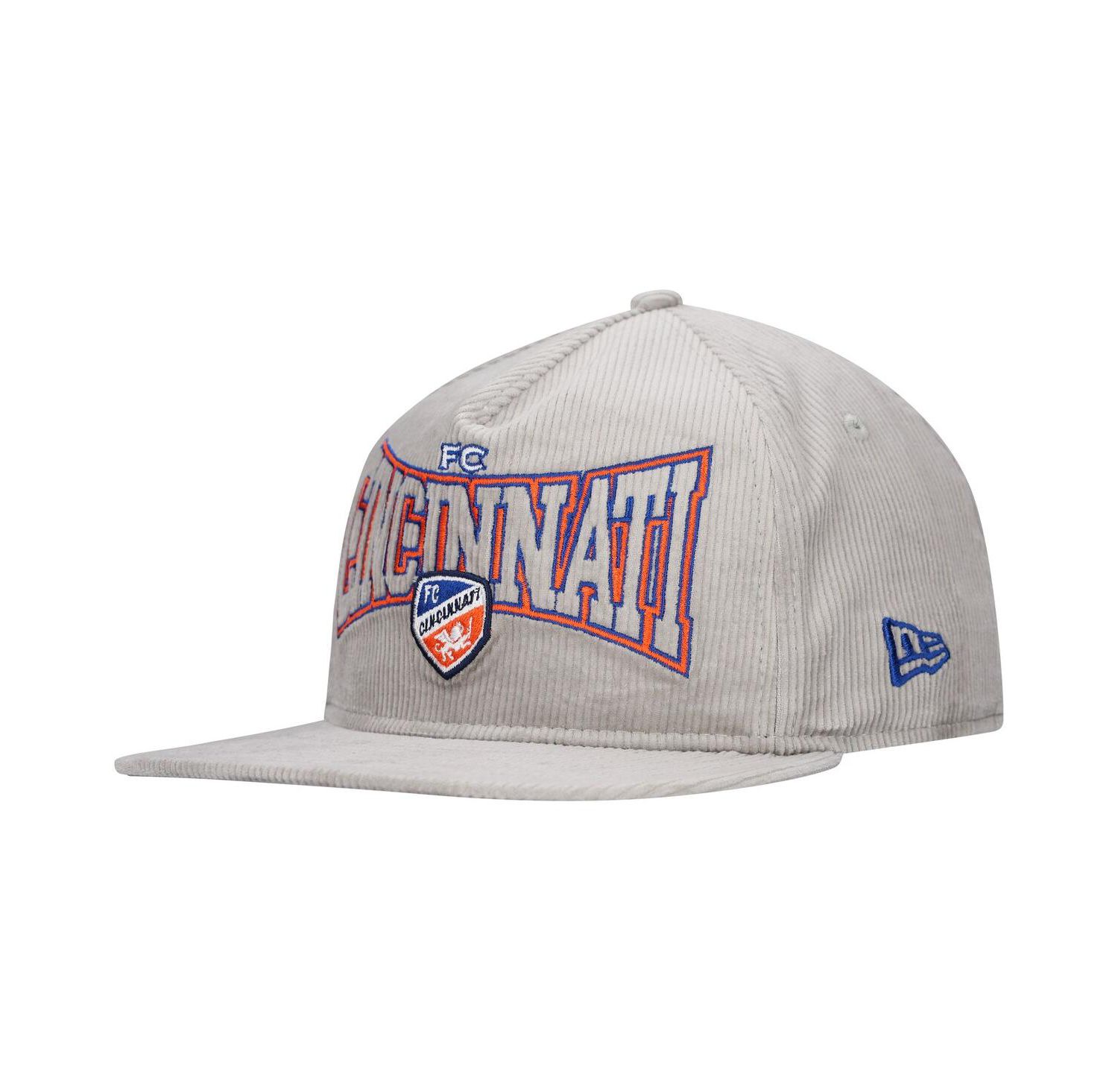 Men's Gray FC Cincinnati Corduroy Golfer Adjustable Hat
