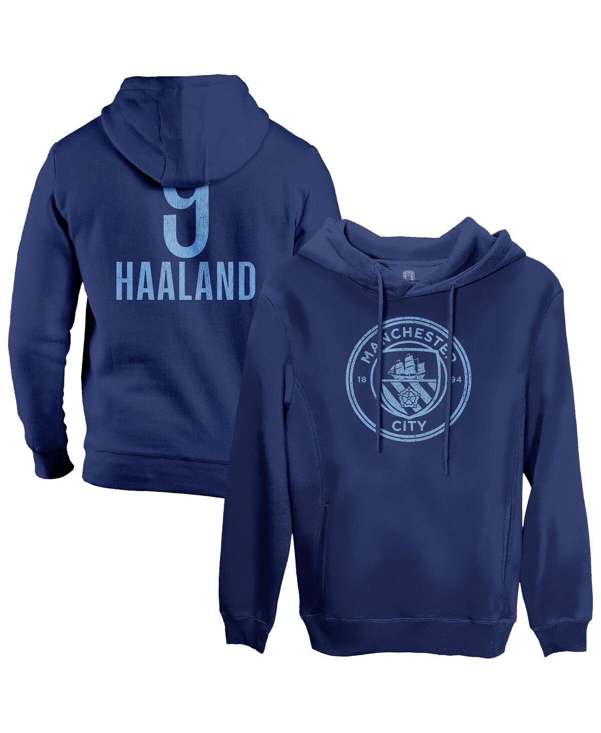 1863fc Men's Erling Haaland Navy Manchester City Player Fleece Pullover Hoodie In Blue