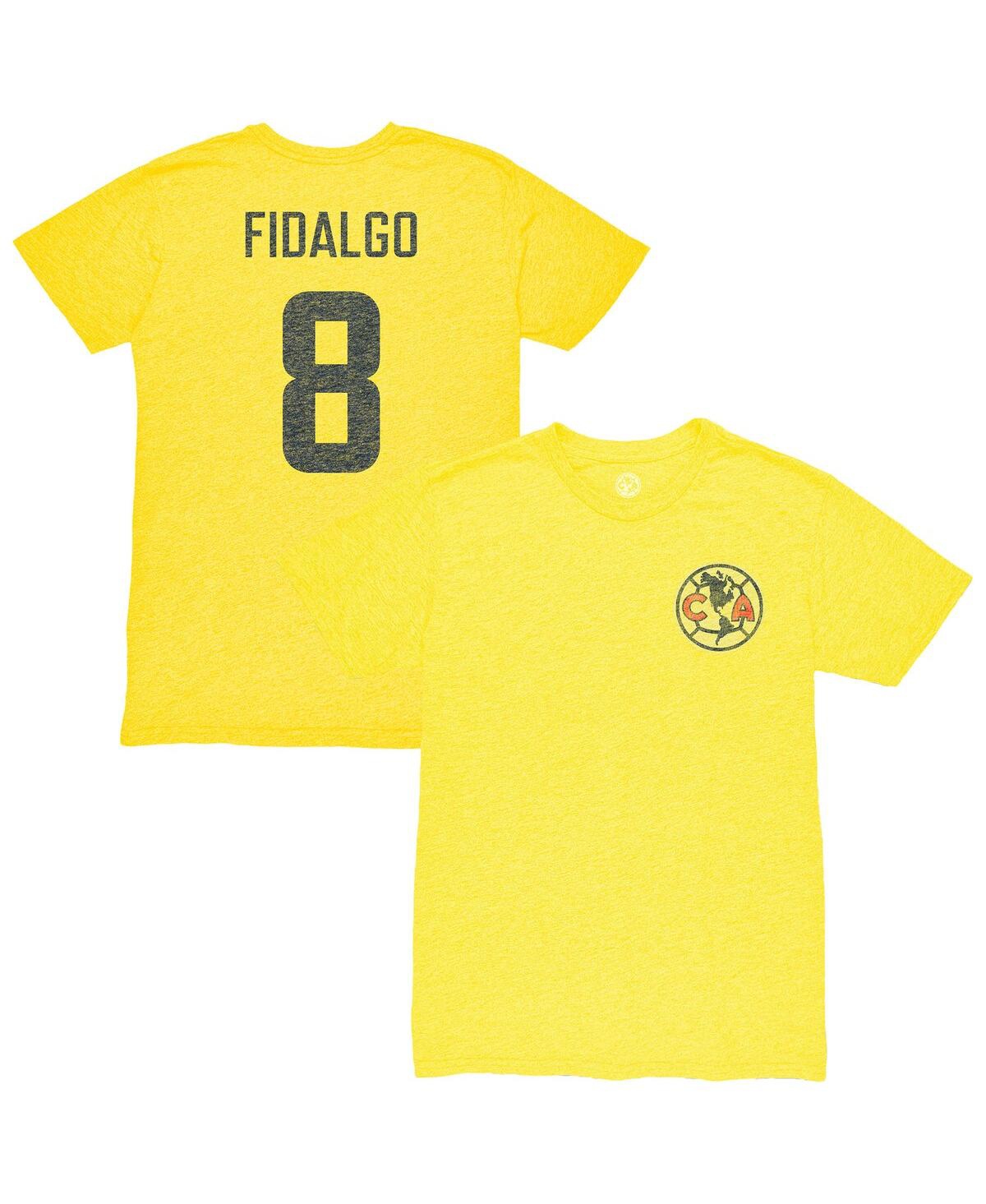 1863fc Men's Alvaro Fidalgo Yellow Club America Retro Player Name Number Tri-blend T-shirt In Yellow