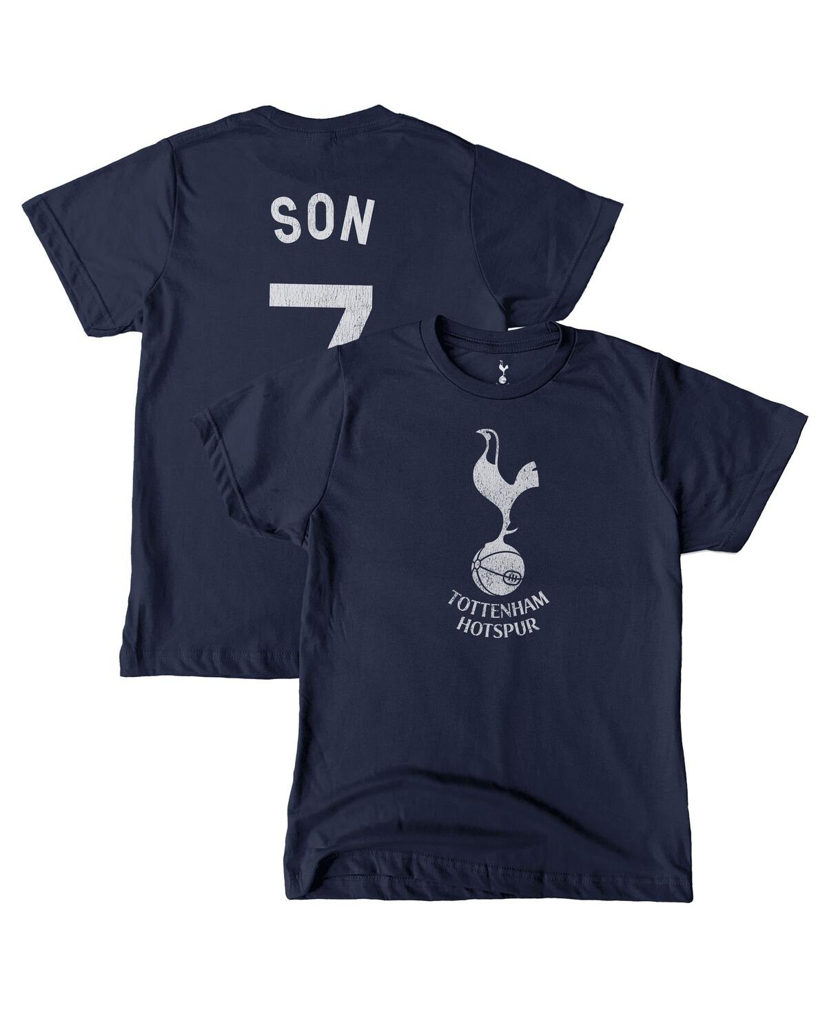 1863fc Big Boys And Girls Son Heung-min Navy Tottenham Hotspur Player T-shirt In Blue