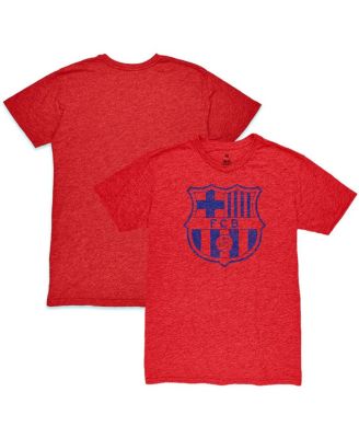 1863FC - Men's Red Barcelona Mono Crest Twisted Tri-Blend Slub T-Shirt