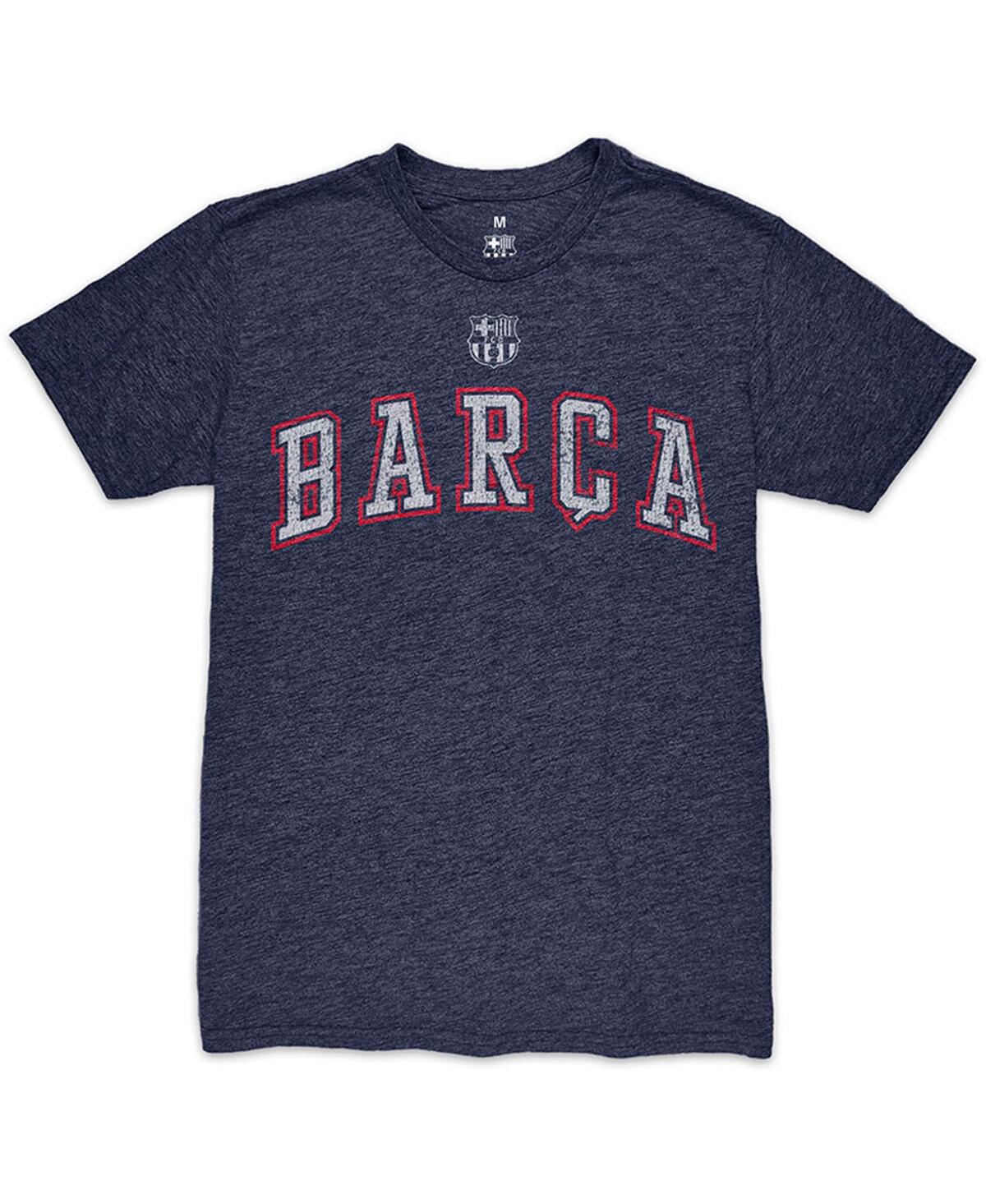 1863fc Men's Heather Navy Barcelona Wordmark Twisted Tri-blend Slub T-shirt In Blue