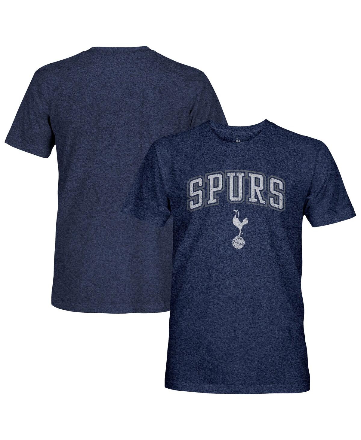 1863fc Men's Heather Navy Tottenham Hotspur Wordmark Twisted Tri-blend Slub T-shirt In Blue
