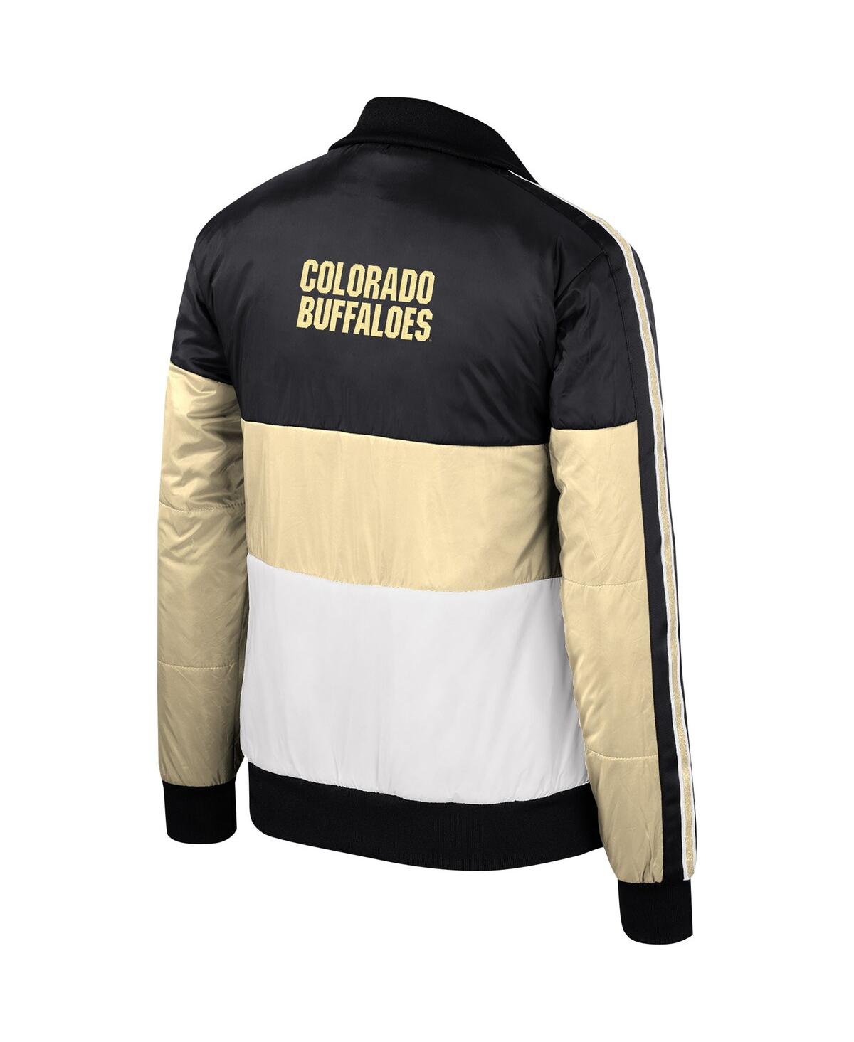 The Wild Collective Women's Gold Colorado Buffaloes Color-block Puffer Full-zip Jacket In Gold
