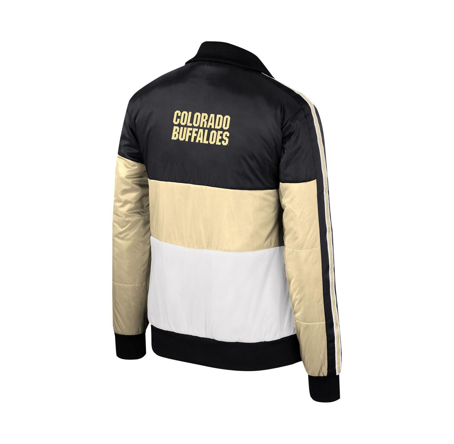 Women's Gold Colorado Buffaloes Color Block Puffer Full-Zip Jacket