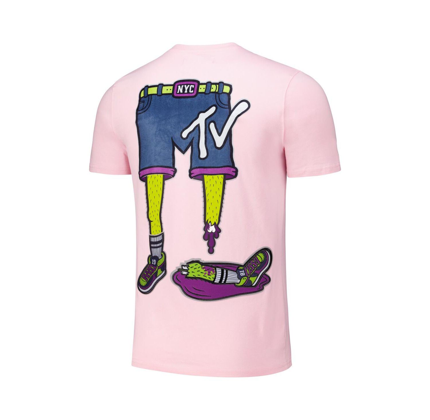 Men's Pink MTV Zombie Regular Fit T-Shirt