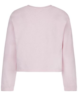Girls' 7-16 Lurex Fleece Crewneck Sweatshirt