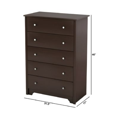 5-Drawer Bedroom Chest of Drawers with Metal Knobs for Stylish Bedroom Storage and Organization