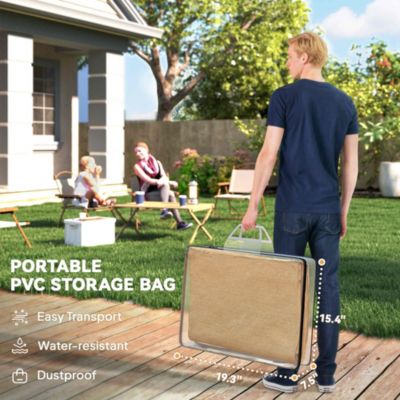 20' x 13' Recgle Outdoor Patio Portable Shade Canopy Sun Sail -