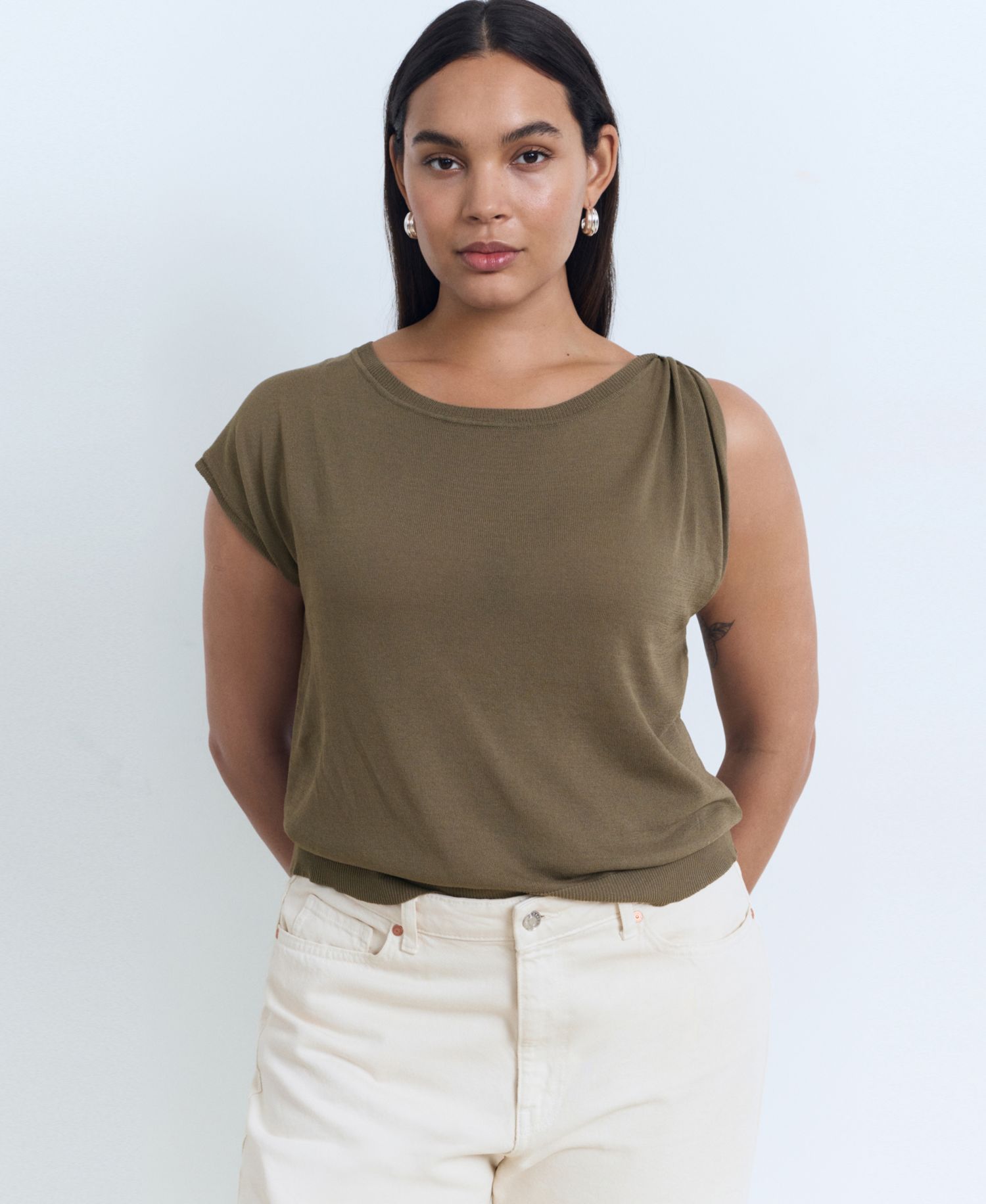 Women's Metallic Detail Fine-Knit Sweater