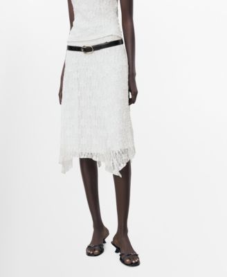 MANGO - Women's Lace Midi Skirt