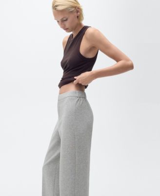 Women's Elastic Waist Straight-Fit Pants