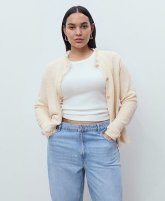 Women's Frayed Ends Knitted Cardigan