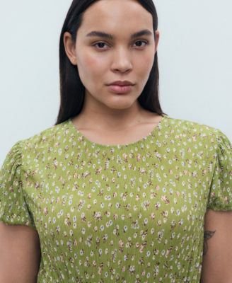 Women's Floral-Print Pleated Dress