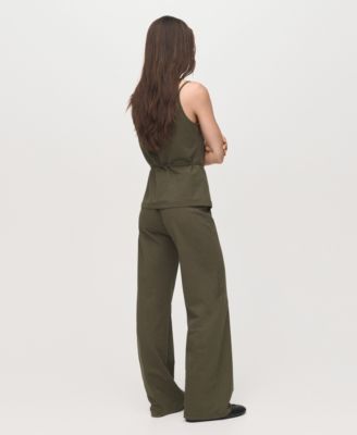 Women's Elastic Waist Straight-Fit Pants