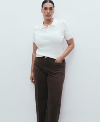 Women's Pockets Wide Leg Jeans