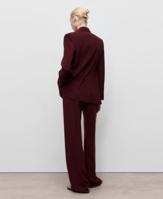 Women's Straight Mid-Rise Suit Pants