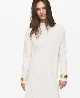 MANGO - Women's Perkins Neck Knitted Sweater
