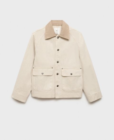 Женские куртки MANGO Contrasting Collar Denim Jacket